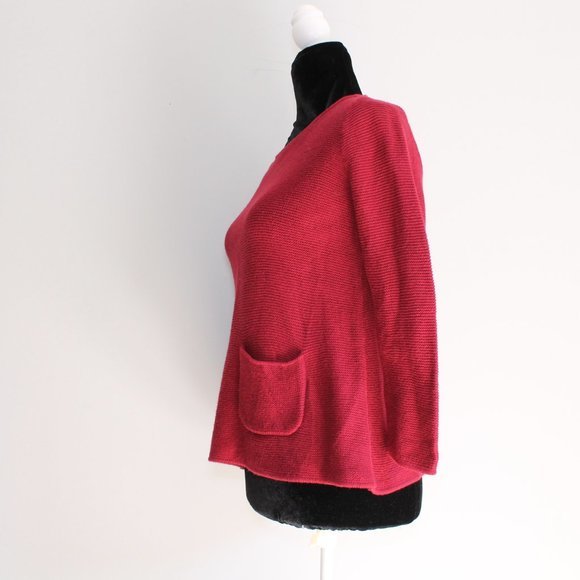Loft Maroon Red Knit Long sleeve Sweater Sz XS - Picture 5 of 7